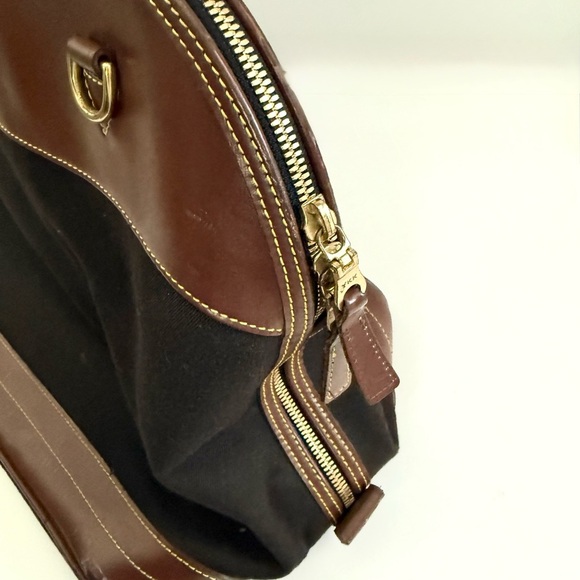 Vintage Dooney & Bourke Travel Overnight Bag Cabriolet Leather Duffle Weekender - Picture 11 of 13